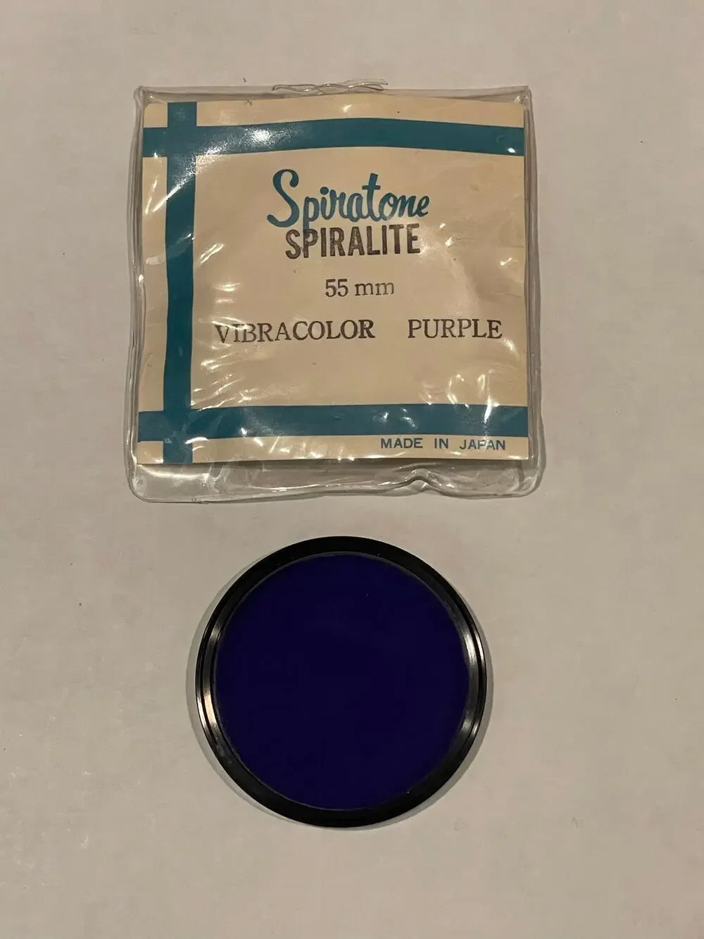Spiratone Spiralite 55mm Vibracolor Purple Camera Lens retro